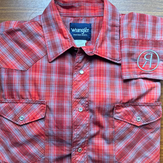 Orange Check Wrangler Western (XL)